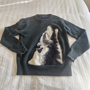 Gap Wolf Howling Knit Wool Blend Pullover Crewneck Sweater, Size 8